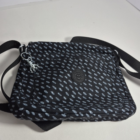 Kiplings Sebastian Ultimate Dots Rasp Dream Black Crossbody Purse - Picture 1 of 10
